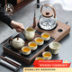 尚言坊功夫茶具整套高檔茶盤(pán)帶燒水壺一體泡茶器全套煮茶器煮茶爐套裝