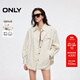 ONLY2025秋季新款寬松單排扣翻領(lǐng)落肩長(cháng)袖牛仔襯衫女|125162005 E07清咖啡棕色 M