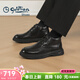 金利來(lái)（Goldlion）男靴冬季新品男鞋保暖棉鞋男厚底加絨靴子工裝靴商務(wù)休閑皮鞋 黑色 39