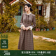 固執（OBSTINATE）【特價(jià)】秋季新款學(xué)院風(fēng)立領(lǐng)長(cháng)袖碎花中長(cháng)連衣裙94333LQ08449 深卡其 M