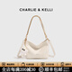 CHARLIE&KELLI CK品牌輕奢包包女款單肩包女士水桶包手提斜挎鏈條包2026新款 米白色【聯(lián)系客服順豐包郵】