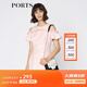 PORTS寶姿 秋季新品女裝露肩短袖連衣裙SA9D032GFD026 淺粉 L (8)