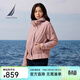 諾帝卡（NAUTICA）【商場(chǎng)同款】女裝25秋冬新款寬松連帽短款夾克外套女53JO02 枯玫瑰64D S