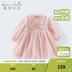 戴維貝拉（DAVE＆BELLA）春秋裙子女童連衣裙兒童公主裙洋氣周歲禮服女寶寶童裝春裝衣服 淺粉色【現貨】 120 cm（建議身高110-120cm） cm（建議身高110-120cm）