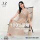 玖姿·安娜蔻侘寂裙慵懶松弛100亞麻收腰連衣裙女2025夏季新款 淺咖啡 S
