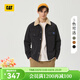 卡特（CAT）新品男士加絨寬松羊羔絨翻領(lǐng)休閑夾克 深灰色 XL