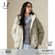 玖姿·安娜蔻簡(jiǎn)約通勤休閑經(jīng)典小A版連帽羽絨服女2024冬款 卡其 L