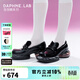 DAPHNE LAB【楊超越同款】泡泡糖樂(lè )福鞋 厚底小皮鞋方頭增高潮流女鞋 百搭黑 【博主同款】 37