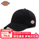 Dickies春夏季棒球帽男女大帽檐顯臉小潮流刺繡百搭帽子遮陽(yáng)防曬鴨舌帽 黑色-男女同款 均碼 （可調節 適合頭圍54-64cm）