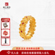 京工美作 古法黃金戒指幸福四季戒指女款足金999戒指花絲戒指生日禮物 18號圈金重8.73克