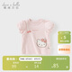 戴維貝拉三麗鷗庫洛米聯(lián)名女童短袖T恤夏裝兒童衣服上衣