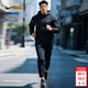 耐克（NIKE）運動(dòng)套裝男裝2026新款春季跑步健身快干透氣梭織夾克外套直筒長(cháng)褲 黑色兩件套連帽夾克+直筒長(cháng)褲 L
