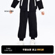 little MO&Co.童裝秋裝男童褲子女童松緊腰衛褲束腳褲長(cháng)褲兒童大童 黑色 130 130/56