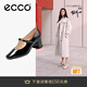 愛(ài)步（ECCO）瑪麗珍鞋女鞋 倪妮同款高跟鞋淺口單鞋 型塑290963 黑色29096301001 35