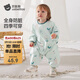 貝肽斯寶寶連體罩衣吃飯防水防臟嬰兒爬行輔食圍兜兒童圍裙爬爬服 雪原
