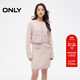 ONLY秋季時(shí)尚裝飾口袋針織短款套裝連衣裙女|124446001 G34 粉色粗花呢 M (165) 84A