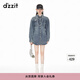 DZZIT地素牛仔長(cháng)襯衫春秋摩登復古丹寧收腰設計女 藍色 S