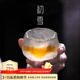 初雪 日式琉璃杯主人杯單杯品茗杯功夫茶具杯子女高端個(gè)人專(zhuān)用玻璃茶杯 琉璃上神杯50ml