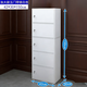 龍遙鹿帶鎖的柜子儲物柜保密文件柜帶鎖帶門(mén)書(shū)柜落地儲物柜墻角加高 五層帶鎖暖白色
