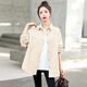 妹丫2026春秋新款彩色磨毛襯衫女 休閑百搭襯衣洗水棉牛仔外套 米白色 S