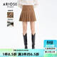 艾諾絲雅詩(shī)ARIOSEYEARS春秋新顯瘦jk百褶裙高腰半身裙顯瘦A字裙10823512 灌木棕 M