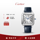 卡地亞(Cartier)山度士系列機械手表男款白盤(pán)皮帶33.9mmWSSA0032 禮物