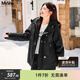 MsShe【三防沖鋒衣羽絨服】大碼女裝2025冬裝90%白鴨絨胖mm厚外套 黑色現貨 3XL