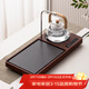 瓷牌茗茶具（cipaiming teaset）瓷牌茗 茶具套裝茶臺燒水壺一體茶盤(pán)自動(dòng)上水電熱水壺高檔泡茶壺 胡桃智享烏金盤(pán)+抽水+竹提梁 2件