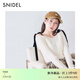 SNIDEL2025秋冬新品蝴蝶結吊帶露肩V領(lǐng)長(cháng)袖羅紋針織衫SWNT254240 象牙白 均碼 (F)