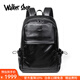 Walker Shop品牌電腦包【頭層牛皮】輕奢商務(wù)男士背包簡(jiǎn)約雙肩包男休閑旅行包 黑色 默認