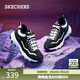 斯凱奇（Skechers）休閑鞋女加絨老爹鞋輕便復古運動(dòng)鞋8730057 8730057-黑色/白色/BKW 36.5