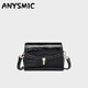 ANYSMIC斜挎包包女包奢侈品2026新款夏季單肩小包高級感小眾輕奢真皮女包 黑色-