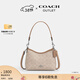 蔻馳（COACH）【禮物】奧萊女士女包經(jīng)典標志LAUREL 19號單肩包流浪包通勤 SV/沙黃色/灰褐色