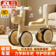 貝趣兒童平衡車(chē)1-3歲寶寶滑行車(chē)玩具幼兒滑步車(chē)嬰兒四輪無(wú)腳踏溜溜車(chē) 咖 【防前傾+燈光音樂(lè )+靜音輪】 一歲防側翻滑滑車(chē)周歲生日禮物