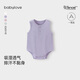 babylove嬰兒包屁衣夏季薄款莫代爾連體衣寶寶無(wú)袖背心三角爬服睡衣夏裝