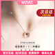 MZMZ鉑金項鏈女pt950白金星月時(shí)尚吊墜情人節生日禮物送女友老婆 尊貴-披星踏月項鏈女