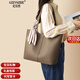 紀詩(shī)哲（GIEVSZHE）輕奢品牌包包女包女士款托特包真皮單肩送女友老婆生日禮物侈 大象灰