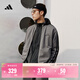 adidas經(jīng)典休閑三條紋長(cháng)袖套裝男女秋季阿迪達斯官方輕運動(dòng) 深灰（推薦選大一碼）   L