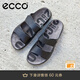 愛(ài)步（ECCO）拖鞋男 魔術(shù)貼勃肯鞋男士男鞋涼鞋外穿一字帶拖鞋 科摩500904 黑色50090401001 43