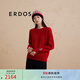 ERDOS【生肖系列】圓領(lǐng)刺繡針織毛衣女套衫羊絨衫 中國紅 L 170/88A