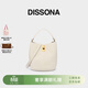 DISSONA迪桑娜女包煥欣系列水桶包通勤單肩包真皮斜挎桶包【禮物】 米白色-小號
