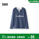 森馬（Semir）[商場(chǎng)同款]長(cháng)袖T恤男拼接假兩件情侶裝25秋印花上衣101525101201