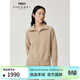 珍貝ZB/珍貝加厚純羊絨衫女翻領(lǐng)長(cháng)袖雙拉鏈針織開(kāi)衫外套2025新品31320 自然色 厚款 M (100)