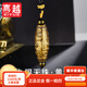 喜越 古法黃金九眼天珠吊墜足金999炫酷黑金九眼天珠轉運珠金墜子 金重約5.55克【1-20個(gè)工作日發(fā)貨】