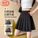 浪莎半身裙百褶裙女春夏款松緊腰高腰顯瘦jk學(xué)院風(fēng)帶口袋a字短裙子