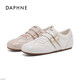 DAPHNE達芙妮2026春夏季新款德訓鞋女復古英倫風(fēng)軟底時(shí)尚百搭平底阿甘鞋 米白色 7135 36