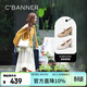 千百度（C.BANNER）通勤粗高跟鞋瑪麗珍鞋淺口單鞋女A24179207 杏色 36