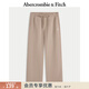 Abercrombie & Fitch【經(jīng)典直筒】經(jīng)典小麋鹿圖案美式抓絨衛褲25秋冬女裝147-5165 咖色 S (165/72A) 偏大偏長(cháng)，建議小一碼