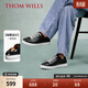 THOM WILLS黑色板鞋男鞋踩跟半拖鞋商務(wù)休閑皮鞋真皮冬季透氣百搭 黑色G671 41 /7.5碼