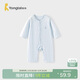 童泰（TONGTAI）嬰兒連體衣夏季純棉男女寶寶衣服兒童長(cháng)袖哈衣睡衣爬服藍色80cm